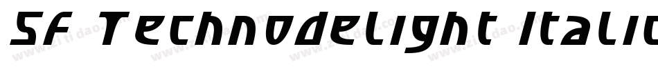 SF Technodelight Italic字体转换